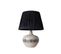 Lampe à Poser Design Soffia D30cm Tissu Noir Et Céramique Crème Et Noir