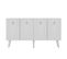 Buffet Gody L150xh80cm Blanc Et Effet Miroir Argent