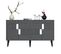 Buffet Style Scandinave Jasim L150cm Motif Géométrique Anthracite Et Argent