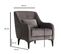 Fauteuil Lamine Velours Anthracite