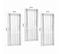 Lot De 3 Miroirs Muraux Décoratif Sylonia 30x70cm Motif Géométrique