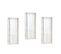 Lot De 3 Miroirs Muraux Décoratifs Ialia L30xh70cm Motif Géométrique