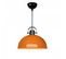 Suspension Moderne Style Industriel Vintage Ø34,5cm Bexis Métal Orange Brillant Et Noir