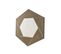 Miroir Décoratif Hexagone Alcot L60xh70cm Bronze