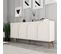 Buffet Style Minimaliste 4 Portes Lyana Crème Et Bois Clair