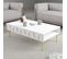 Table Basse Design Ponzay L105cm Blanc Et Or