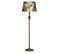 Lampadaire Design Style Vintage Anette H160cm Abat Jour Motif Floral Multicolore Avec Support Métal