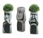 Jardinière Moai En Polyrésine Lot De 3