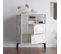 Buffet Moderne 3 Portes Rawan L100cm Effet Marbre Blanc Et Or