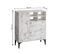 Buffet Moderne 3 Portes Rawan L100cm Effet Marbre Blanc Et Or