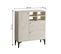 Buffet Moderne 3 Portes Rawan L100cm Effet Travertin Beige Et Noir