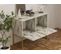 Buffet Moderne 2 Portes Zinette L90cm Effet Marbre Blanc Et Or