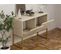 Buffet Moderne 2 Portes Zinette L90cm Effet Travertin Beige Et Or