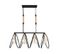 Suspension Vista Chandelier Noir En Métal, 75 X 28 X 85 Cm, 4 X E27, 40w