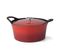 Volcan - Cocotte Ronde 20cm Fonte De Fer Émaillée Rouge Avec Couvercle