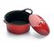 Volcan - Cocotte Ronde 24cm Fonte De Fer Émaillée Rouge Avec Couvercle