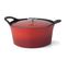 Volcan - Cocotte Ronde 24cm Fonte De Fer Émaillée Rouge Avec Couvercle