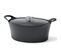 Volcan - Cocotte Ovale 29cm Fonte De Fer Émaillée Noire Avec Couvercle