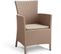 Iowa Fauteuil De Jardin Aspect Rotin Tresse Cappucino