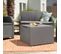 Salon De Jardin Sanremo Storage 4 Places Table Basse Coffre Range-coussins Gris