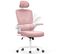 Chaise D'ordinateur Pivotante Avec Fonction Berçante Et Support Lombaire Adaptatif-rose