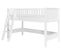 Nordic - Lit Mezzanine Mi-hauteur Enfant 90 X 200 Avec Échelle Inclinée En Bois - Blanc