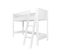 Nordic - Lit Mezzanine Enfant 90 X 200 Avec Échelle Inclinée En Bois - Blanc