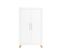 Lisa - Armoire Enfant 2 Portes En Bois - Blanc / Naturel