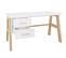 Lisa - Bureau Enfant Avec 2 Tiroirs En Bois - Blanc / Naturel