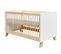 Lisa - Lit Banquette Enfant 70 X 140 En Bois - Blanc / Naturel