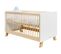 Lisa - Lit Banquette Enfant 70 X 140 En Bois - Blanc / Naturel