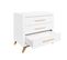 Fenna - Commode Enfant 3 Tiroirs En Bois - Blanc / Naturel