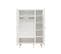 Indy - Armoire Enfant 3 Portes En Bois - Blanc / Naturel