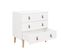 Indy - Commode Enfant 3 Tiroirs En Bois - Blanc / Naturel