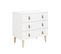 Indy - Commode Enfant 3 Tiroirs En Bois - Blanc / Naturel