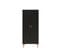 Floris - Armoire Enfant 2 Portes En Bois - Noir Mat / Naturel