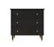 Cloë - Commode Enfant 3 Tiroirs En Bois - Noir Mat