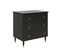 Cloë - Commode Enfant 3 Tiroirs En Bois - Noir Mat