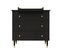 Cloë - Commode Enfant 3 Tiroirs En Bois - Noir Mat