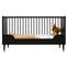 Cloë - Lit Banquette Enfant 70 X 140 En Bois - Noir Mat