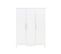 Elena - Armoire Chambre Enfant 3 Portes En Bois - Blanc / Doré