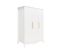 Elena - Armoire Chambre Enfant 3 Portes En Bois - Blanc / Doré