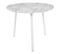 Table Basse En Métal Imitation Marbre Ovoid 67 X 60 Cm Blanc