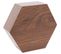 Réveil En Bois Hexagon Bois Foncé