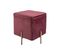 Pouf Design Effet Velours Chic Snog - H. 47 Cm - Rouge Terracotta