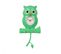 Horloge Hibou H37,5cm Vert