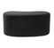 Pouf En Tissu Bouclette Ada Wave Noir