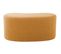 Pouf En Tissu Bouclette Ada Wave Jaune Ocre