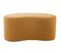 Pouf En Tissu Bouclette Ada Wave Jaune Ocre