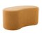 Pouf En Tissu Bouclette Ada Wave Jaune Ocre